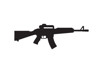 Assault rifle icon, Assault rifle vector