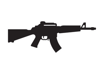 Assault rifle icon, Assault rifle vector
