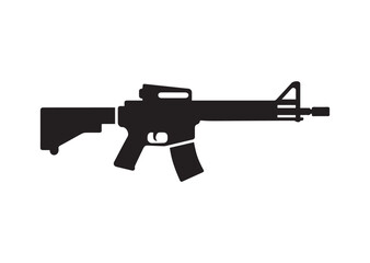 Assault rifle icon, Assault rifle vector