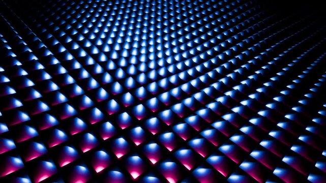 Unique patterns of blue geometric shapes create striking visual appeal in modern design