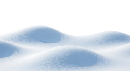 Obraz premium Abstract soft blue and white undulating mounds isolated on transparent background