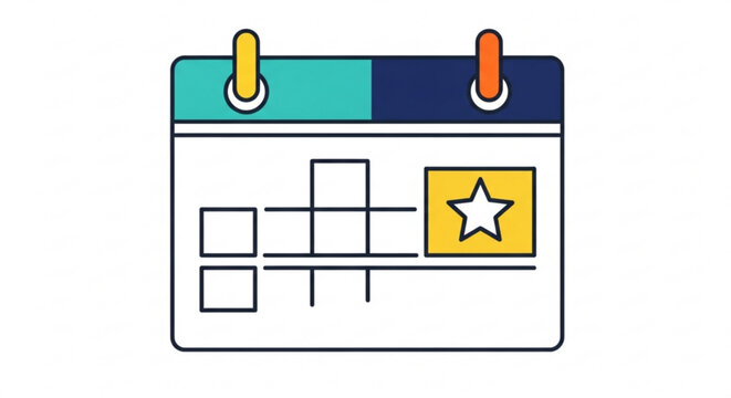 Calendar icon, a reminder of important dates, appointments, and events, perfect for planning and organization in a modern design