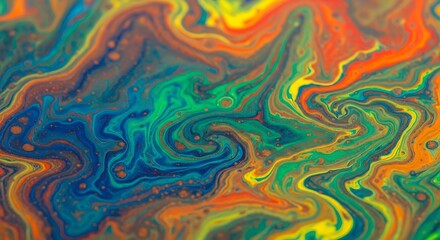 Obraz premium Vibrant Swirling Colors in Abstract Liquid Art Background.