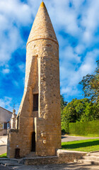 Avignonet Lauragais and its defense tower, in Haute Garonne, in Occitanie, France