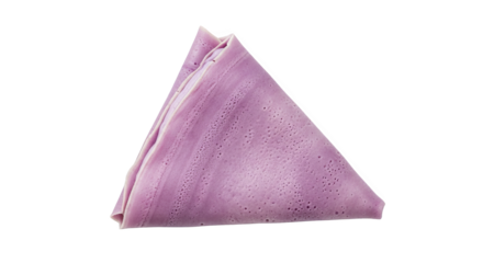 Purple triangular crepe folded on black background