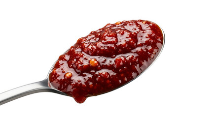 Obraz premium Spoonful of red chili paste with seeds
