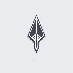 Abstract Spearhead Logo Design: A Symbol of Precision and Strategic Focus