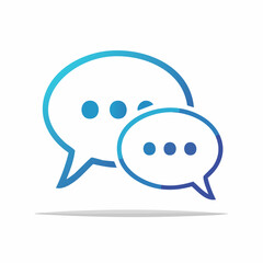 Communication Bubbles Icon with Smooth Gradient and Modern Design Style
