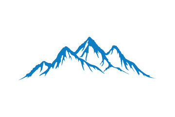 mountain landscape vector file on isolated white background