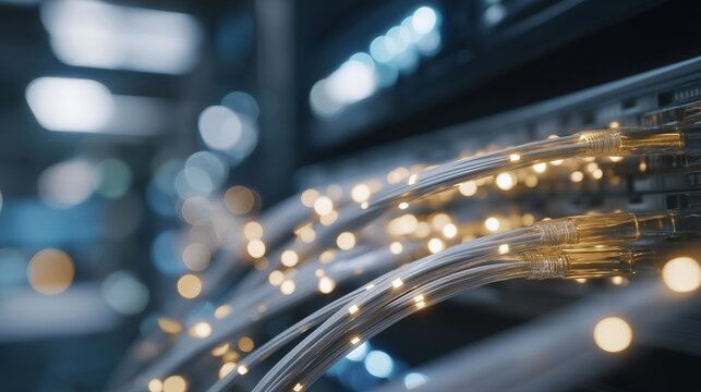 Futuristic server room with glowing cables and GPU clusters calculating blockchain transactions, emotion of technological mastery visible, representing the backbone of cryptocurrency ecosystems and