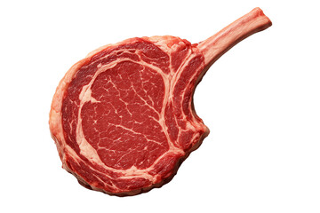 Obraz premium Tomahawk de bœuf cru prêt à cuire