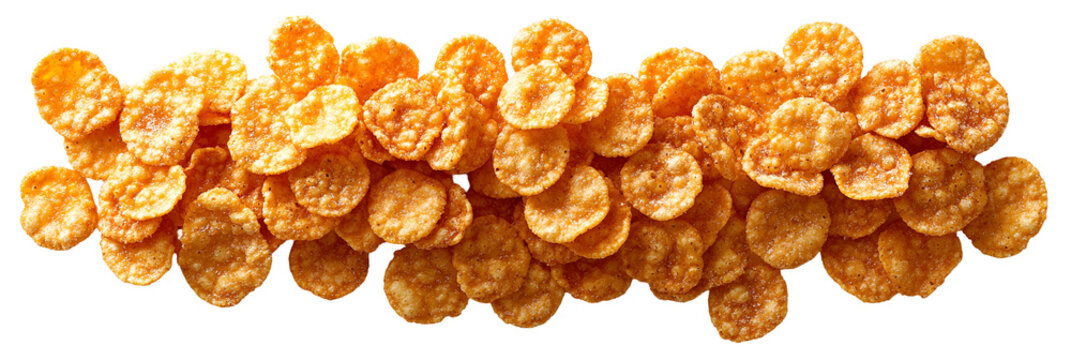 Cluster of small orange tan objects on transparent background
