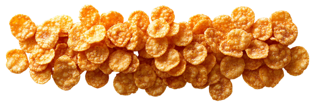 Cluster of small orange tan objects on transparent background