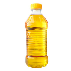 Soybean oil bottle isolated on white background