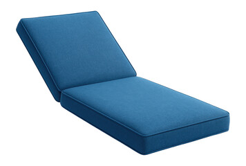 Wedge outdoor cushion for a poolside chaise lounge chair.