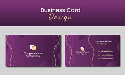 Modern business card design template with a simple design.