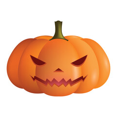 Spooky halloween jack o lantern pumpkin vector illustration in cartoon style for holiday decorations and graphics