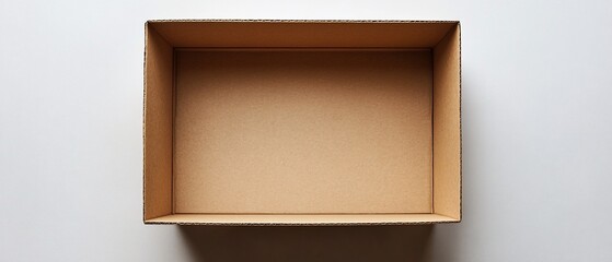 Empty Cardboard Box on White Background (2)