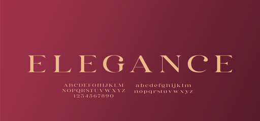 Luxury font rich Refined elegance type face