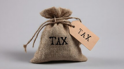 3D money bag with TAX tag,