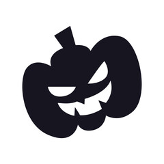 Spooky halloween jack o lantern pumpkin vector illustration in cartoon style for holiday decorations and graphics