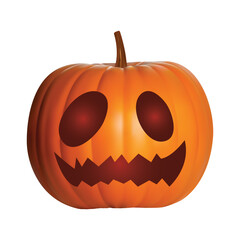 Spooky halloween jack o lantern pumpkin vector illustration in cartoon style for holiday decorations and graphics