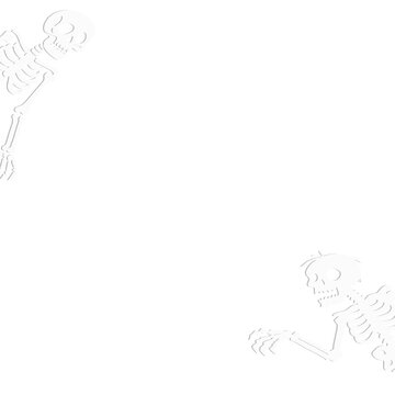 Borde calaveras blancas.