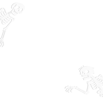 Borde calaveras blancas.