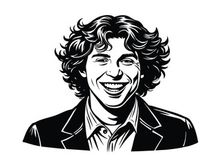 portrait of a man on isolated white background