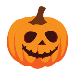 Spooky halloween jack o lantern pumpkin vector illustration in cartoon style for holiday decorations and graphics