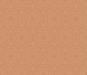 Abstract floral circle mandala seamless pattern background