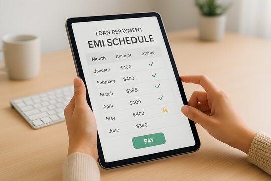 Loan Repayment EMI Schedule &mdash; Visualizing Timely Installments and Payment Insights