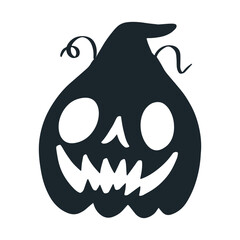 Spooky halloween jack o lantern pumpkin vector illustration in cartoon style for holiday decorations and graphics