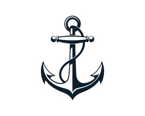 Classic Ship Anchor Icon: Nautical, Marine, Stability, and Travel Symbol