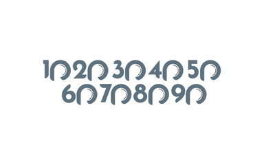 Set of 10 20 30 to 90 years anniversary template design