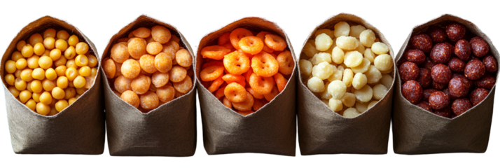 Colorful textured items collection