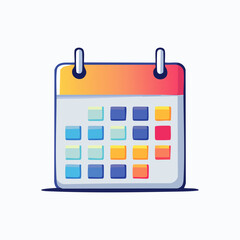 Colorful Calendar Illustration for Scheduling and Planning.