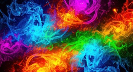 Vibrant Colorful Abstract Painting