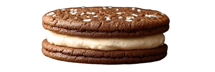 Creamy filled sandwich cookie