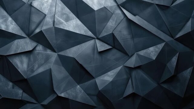 Video A minimalist design concept featuring a wall composed of triangular shapes in monochrome