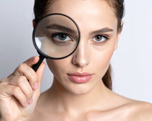 girl with magnifying glass