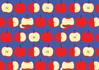 apple pattern hand draw