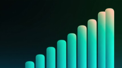 Obraz premium Digital illustration of a bar graph. the bars are arranged in a vertical line, with each bar slightly higher than the one below it.