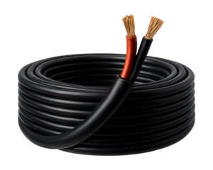 Outdoor speaker wire for home theater on a patio, ensuring clear audio with minimal