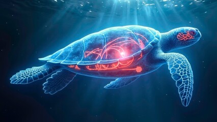 Technological display of turtle organs