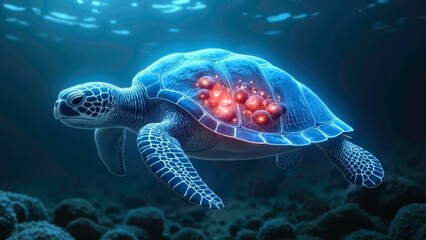 Technological display of turtle organs