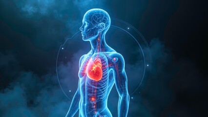 Technology exhibition of human heart