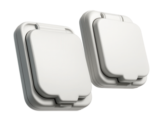 Waterproof plastic cover plates for safeguarding outdoor electrical outlets in gardens or