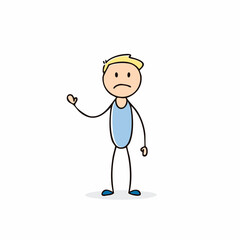 Smiling Cartoon Kid with Raised Arms: Representation of Joy, Playfulness, and the Pure Happiness Found in Everyday Childhood Moments
