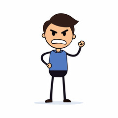 Joyful Cartoon Boy Raising Hands: Symbol of Positivity, Youthful Energy, and the Bright Smile of an Innocent Heart
